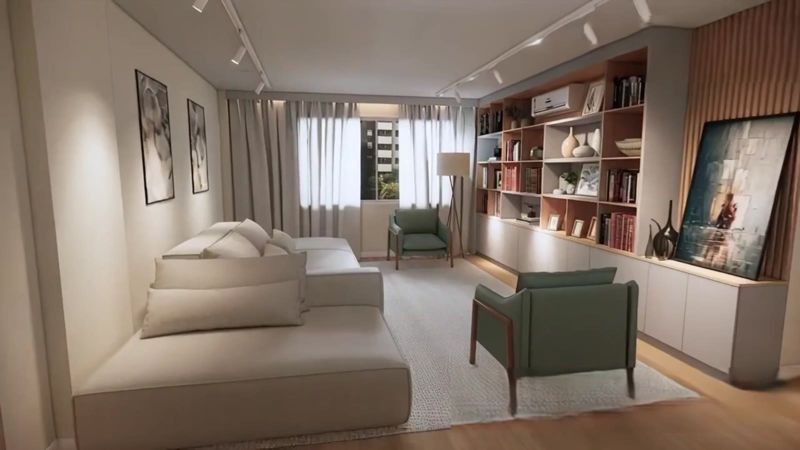 Apartamento família · 3 dormitórios