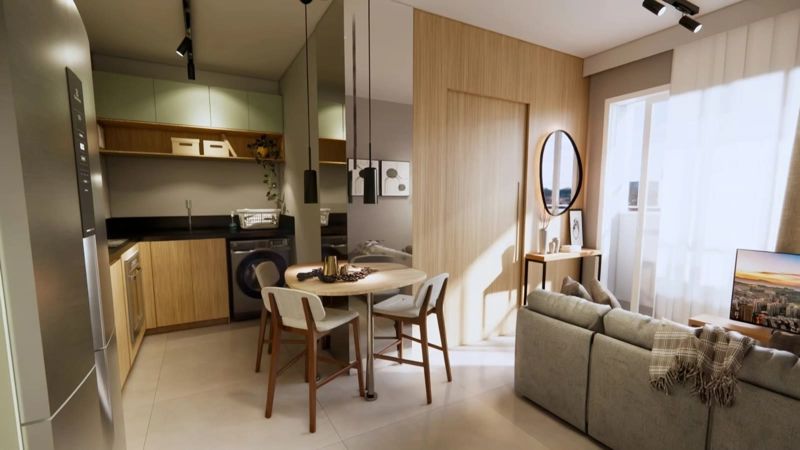 Apartamento compacto · 2 dormitórios